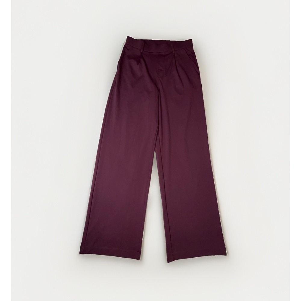 Halara Flex Day Stretch High Waisted Work Pants Size Medium Tall MT Red Mahogany